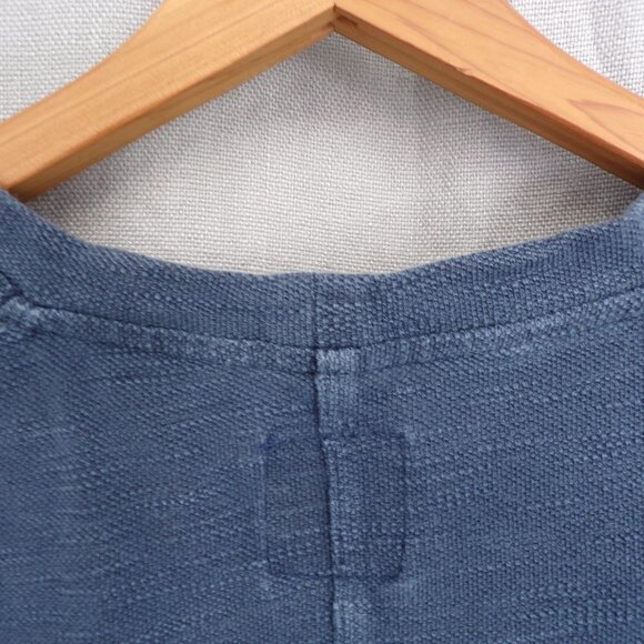 Zara Man Men's Textured Cotton Crew Jersey - blue, size S - Picture 6 of 9